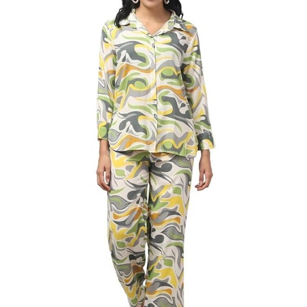 ZUVINO Cord Set For Women In Cotton || Stylish Co Ord Set For Women || Relaxed Fit Shirt & Wide-Leg Pants || Soft & Breathable.