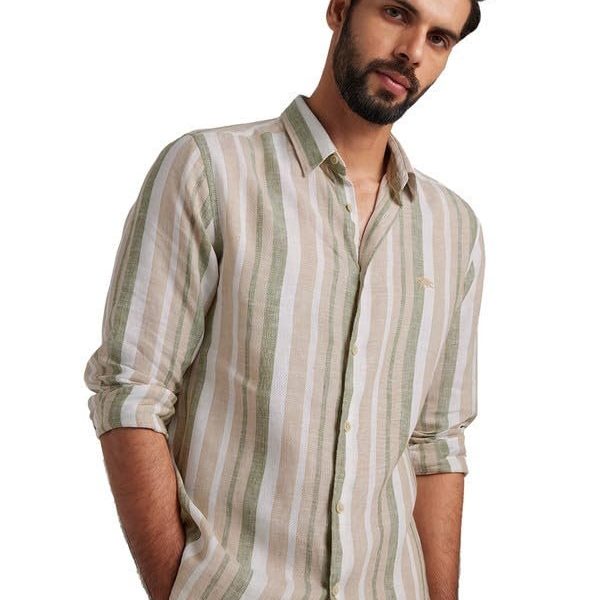 Andamen Khaki Men's Linen Shirt