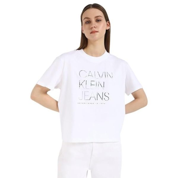 Calvin Klein Women White T Shirt