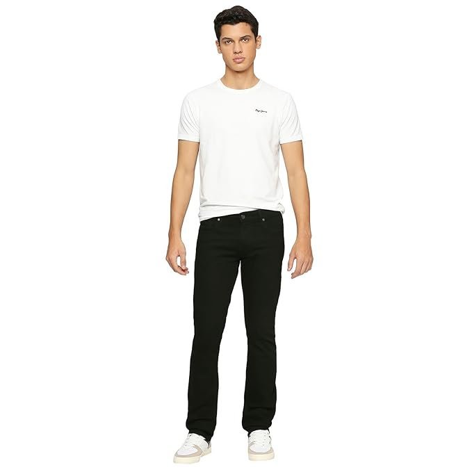46-2.jpg Pepe Jeans Men's Slim Fit Mid Rise Jeans - Image 1