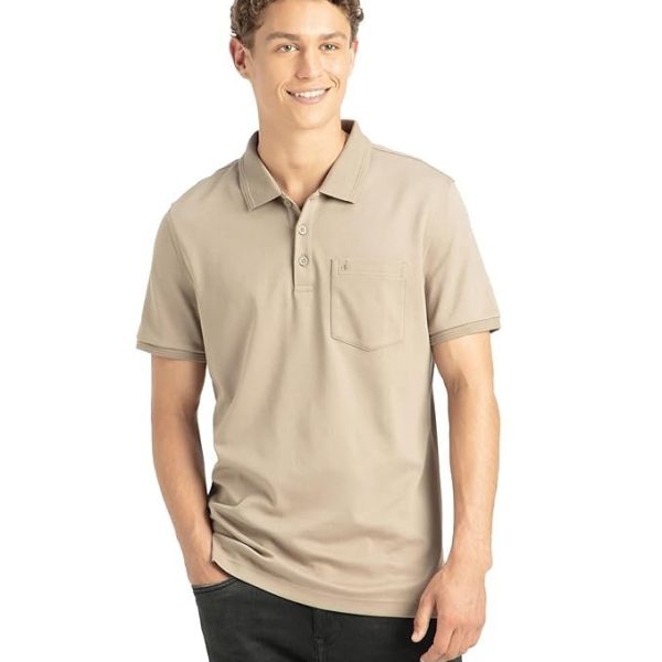 Jockey 3913 Men's Super Combed Cotton Rich Solid Half Sleeve Regular Fit Polo T-Shirt with Chest Pocket